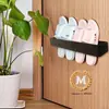 Estante para Zapatillas sin Taladro Baño Acrílico Estante de Almacenamiento Montado en Pared Inodoro Zapato Organizador con Drenaje