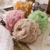 Fio de mohair misturado à mão com textura de pelo, fio especial para bolsas DIY, cor de doce, macio para chapéus feitos à mão, fio para suéter de crochê