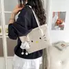 Bolso Tote Tejido de Paja 2026 Modelo Nuevo Gran Capacidad Lindo Dibujo Animado Bolso de Hombro Único Bolso Tote Tejido con Patrón para Estudiante y Viajero