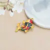 Bolsa de seda com corte oco e banho de ouro do Vietnã, sem descoloração a longo prazo, pingente de carpa koi, acessórios para corrente de suéter DIY, chaveiro