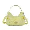 Bolsa Dumpling Novo Estilo Casual Transversal Moda Textura Simples Bolsa de Mão Feminina Ombro Único Bolsa de Mão em Tecido de Nylon Bolsa de Axila