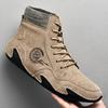 Outono e Inverno 2025 Novo Comércio Exterior Transfronteiriço Tamanho Grande Botas Casuais Masculinas de Cano Alto Estilo Martin com Forro de Algodão para Aquecimento Fabricante de Calçados Masculinos