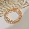 Pulsera de cuentas de cristal anti-abrasión y anti-rayaduras de alta calidad de 8MM color champán no cambia de color pulsera anti-cristal venta al por mayor de fábrica