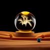 Glória da Manhã Escultura Laser 3D Interna Bola de Cristal Decoração de Mesa Artesanato Luz Quente Luz Noturna Curativa