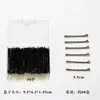 Pasador Negro para Fijar el Flequillo y el Cabello Lateral, Pinza Pequeña de Acero para Peinar, Set en Caja