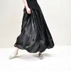 Falda Nueva de Botón Floral 2026 para Mujer, Primavera/Verano, Tejido Sedoso, Brillo Metálico, Adelgazante, Con Caída, Longitud Media