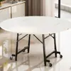 Mesa de Jantar Dobrável para Uso Doméstico, Mesa de Jantar Dobrável para Apartamento Pequeno, Mesa Redonda Simples para Moradia Alugada, Mesa de Jantar Móvel Atacado