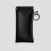 Estuche Portátil para Gafas de Cierre Automático, Anillo de Cuero Colgante para Gafas de Sol, Bolsa de Almacenamiento Colgable con Broche