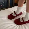 Zapatos Mary Jane para el Trabajo para Mujer, Suela Suave, Estilo Nuevo con Lazo, Planos, Primavera/Verano 2026, Doble Gamuza, Punta Redonda, Cómodos y Elegantes