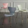 Silla Silla hogar respaldo engrosado lujo ligero plástico moderno minimalista adulto creativo ocio mesa y silla de restaurante