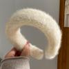 Corea del Sur Dongdaemun Suave y Liso Elegante Piel Sintética Pelo de Conejo Aro para el Cabello Elegante Celebridad Cibernética Borde Ancho Felpa Accesorios para el Cabello Diadema