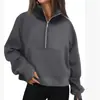 Sudadera deportiva unisex de otoño e invierno 2026, transfronteriza europea y americana, con medio cierre, bolsillo, cuello alto de forro polar, cómoda y casual, manga larga