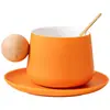 Estilo Nórdico Design de Nicho Doméstico Caneca de Café Azul Klein Conjunto de Xícara e Pires de Cerâmica Caneca de Chá Caneca