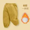 Calças Infantis Calças de Veludo para Meninos Primavera e Outono Calças Casuais para Bebês Meninas Roupa de Outono Infantil Algodão Puro