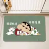 Tapete de Chão de Terra de Diatomáceas Desenho Animado Crayon Shin-Chan para Casa Banheiro Entrada, Tapete para Pés Absorvente de Água Antiderrapante Atacado e Dropshipping