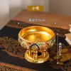 Bandeja de frutas de madera maciza estilo asiático con base alta, cesta de frutas decorativa para el hogar, bandeja de almacenamiento multicapa, bandeja redonda vintage para servir frutas secas