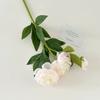 Peonía artificial de 3 cabezas, flor artificial para decoración del hogar, boda, accesorios de fotografía, flor de loto falsa de celebridades de Internet, fábrica al por mayor