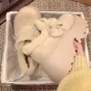 Zapatos de Nieve de Algodón Birkenstock de Suela Gruesa Retro que Aumentan la Altura Completamente Cubiertos para Mujer 2026 Invierno Nuevos Versátiles Lindos Zapatos Peludos con Lazo