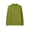 Suéter de Lana de Alta Gama para Hombre 100% Lana Pura Cuello Redondo Otoño/Invierno Engrosado Cálido Casual de Alta Calidad Suéter de Punto Trenzado Hombre