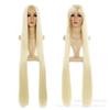 Jifu 100cm cabello lacio caricatura peluca cosplay Universal cabello liso largo femenino seda alta temperatura cabello liso largo fabricantes