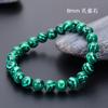 Pulsera de malaquita natural más vendida de comercio electrónico transfronterizo hecha a mano con cuentas de piedra natural pulsera de malaquita 6/8/10 mm