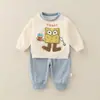 Conjunto de Pantalones de Algodón Puro para Bebé Niño con Dibujos, Estilo Coreano Casual para Niños Pequeños, Atuendo de Otoño