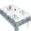 Mantel navideño exclusivo de alta venta transfronteriza, impreso en alta definición, con temática de flor de Nochebuena, para decoración festiva, apto para uso doméstico