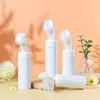 Botella de Mousse Limpiador Blanco Plástico PET Tipo Prensa Botella Espumosa para Limpiador Facial 100-250ml Botella Espumosa con Cabezal de Cepillo