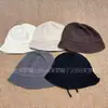 FumengSombrero de Pescador Versátil Liso para Mujer Otoño/Invierno Sombrero de Lana Cálido Circunferencia de Cabeza Grande Hace que la Cara Parezca Más Pequeña Gorro de Punto