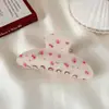 Pinza para el Cabello Elegante Decorada con Pedrería, Pinza de Tiburón Linda de Cereza y Arándano, Pinza de Tiburón Dulce de Flor de Rosa, Accesorio para el Cabello de Moda