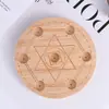 Base para Manualidades de Bola de Cristal Soporte para Pelota de Béisbol Soporte para Tallado de Huevos Soporte de Madera Multi-redondo Chakra Sol Manualidades