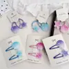 Nuevo Par de Pinzas para el Cabello y Diadema Brillantes de Concha y Estrella para Niños Pinza BB Tira de Goma para el Cabello
