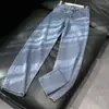 Jeans Igual de Celebridade da Internet Feminino Cintura Alta Solto Casual Emagrecedor High Street Calça de Perna Reta Tamanho Pequeno Calça de Perna Larga