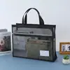 Bolsa de Arte 8K Bandolera Cremallera Bolsa de Tutoría Gran Capacidad A3 Malla Transparente Bandolera Tablero de Dibujo 8K Bolsa de Almacenamiento para Pintura de Estudiante