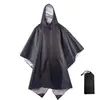 Poncho de Lluvia Unisex de Moda para Ciclismo y Senderismo al Aire Libre, Impermeable Universal Ligero con Cremallera Impermeable