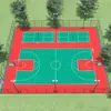 Piso Flotante para Cancha de Baloncesto Exterior, Piso de Plástico para Pista Deportiva de Patio Exterior, Antideslizante y Resistente al Desgaste