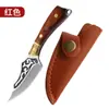 Cuchillo recto pequeño de latón madera de color colgante portátil cuchillo de fruta afilado mini cuchillo cuchillo para carne a mano cuchillo para abrir cajas