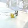 Claspe de Mariposa de Aleación de Titanio F136 Arete Redondo de Circonita Titanio G23 Rosca Interna de Titanio Stud para Labio Arete Joyería para Piercing