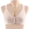Novos Sutiãs para Meia-Idade e Idosos 2024, Lingerie para Mães, Algodão Puro, Sem Aros, Sutiã Push-Up Estilo Colete com Fecho Frontal para Idosos