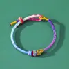 Pulsera de Nudo Wenchang Estilo Nuevo, Cuerda de Colores, Hilo Rojo Tejido a Mano, Buena Suerte en los Exámenes, Pulsera DIY de Pez Koi