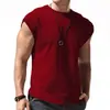 Estación Independiente 2026 estilo americano verano para hombre secado rápido manga corta versátil cuello redondo casual color liso top moderno en stock