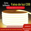 LED 220V Silicone Fita de Luz Atmosférica para Teto de Casa, Exterior à Prova d'Água Alta Tensão COB Autoadesiva Sem Driver Ultrafina Flexível