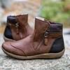 Yi Chi punto deseo2022 nuevas botas cortas de algodón vintage y desnudas Botas Chelsea de terciopelo para mujer de tubo corto otoño e invierno