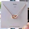 INS Titanium Aço Amor Coração Colar Feminino Luz Luxo Nicho High-end Design Sense Elegante Clavícula Cadeia 2023 Novo Estilo