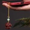Colgante Llavero Conejo de Sándalo con Cuerda Tejida Finamente, Cadena para Teléfono de Conejo Linda, Colgante de Bolsa de Dibujos Animados para Hombres y Mujeres