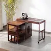 Mesa de Té Móvil para Balcón Mesa de Té para el Hogar Gabinete de Té Giratorio Mesa de Café Moderna con Ruedas Carrito de Té Pequeño de Lujo Ligero de Celebridad de Internet
