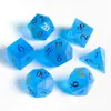 Juego de Mesa Dungeons & Dragons Color 7 Piezas Traje Cosa Colorido Chapado Palabra Azul Mate Dados RPG DND