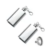 Llavero Mini Petaca de Acero Inoxidable de 1oz 2oz Petaca Portátil para Camping Petaca de Regalo Venta al por Mayor