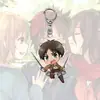Chaveiro Acrílico Anime Attack on Titan Mikasa Soldado Rosto de Eren Pingente de Chaveiro Acrílico