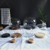 Bola de Flor Preservada Tapa de Vidrio Adornos de Escritorio para el Hogar Figura de Arcilla Cubierta Antipolvo Decoración Esférica para Pastel Fondant